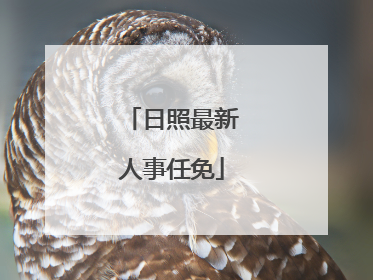 日照最新人事任免
