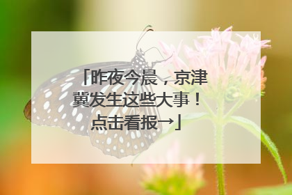 昨夜今晨，京津冀发生这些大事！点击看报→