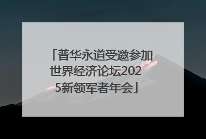 普华永道受邀参加世界经济论坛2025新领军者年会