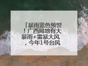 暴雨蓝色预警！广西局地有大暴雨+雷暴大风，今年1号台风最新消息……