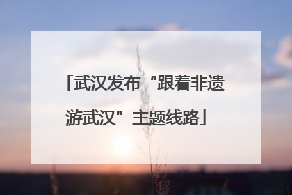 武汉发布“跟着非遗游武汉”主题线路