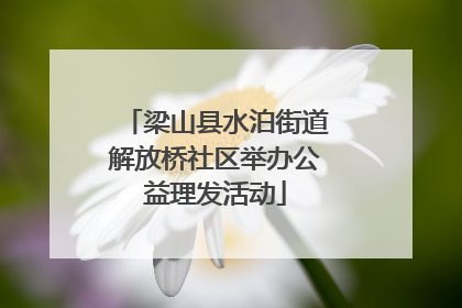 梁山县水泊街道解放桥社区举办公益理发活动