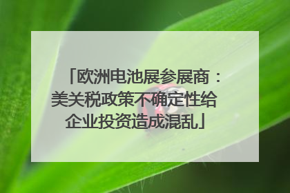 欧洲电池展参展商：美关税政策不确定性给企业投资造成混乱