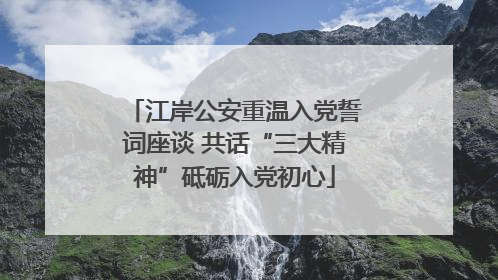 江岸公安重温入党誓词座谈 共话“三大精神”砥砺入党初心