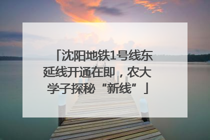 沈阳地铁1号线东延线开通在即，农大学子探秘“新线”