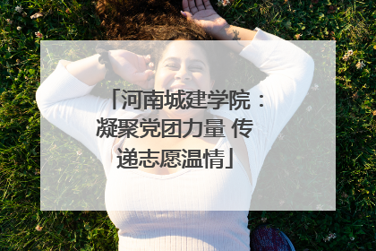 河南城建学院：凝聚党团力量 传递志愿温情