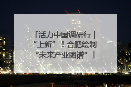 活力中国调研行｜“上新”！合肥绘制“未来产业图谱”