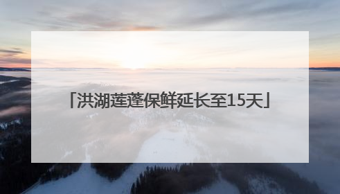 洪湖莲蓬保鲜延长至15天
