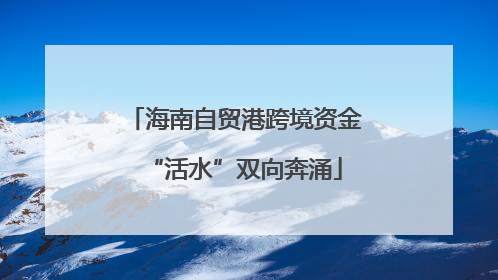 海南自贸港跨境资金“活水”双向奔涌