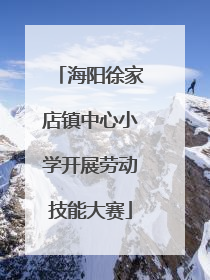 海阳徐家店镇中心小学开展劳动技能大赛