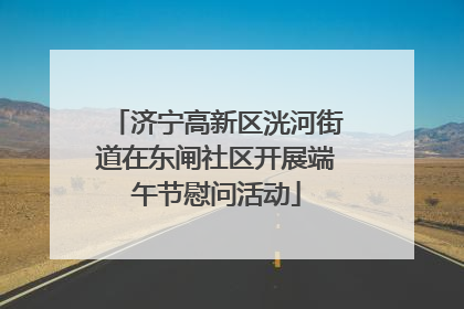 济宁高新区洸河街道在东闸社区开展端午节慰问活动