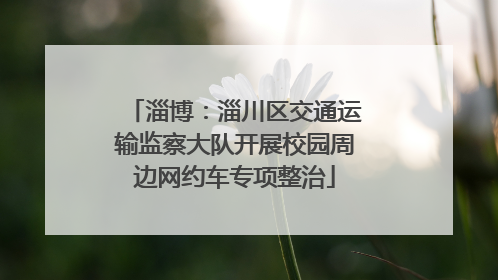 淄博：淄川区交通运输监察大队开展校园周边网约车专项整治