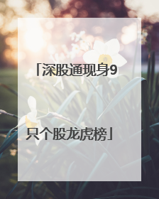 深股通现身9只个股龙虎榜