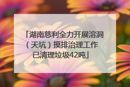 湖南慈利全力开展溶洞（天坑）摸排治理工作 已清理垃圾42吨