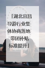 湖北宜昌导游行业集体协商落地 带团补贴标准提升