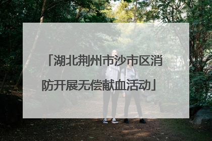 湖北荆州市沙市区消防开展无偿献血活动