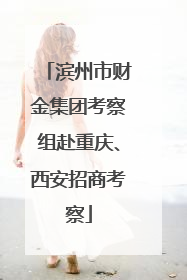 滨州市财金集团考察组赴重庆、西安招商考察
