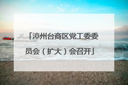 漳州台商区党工委委员会（扩大）会召开