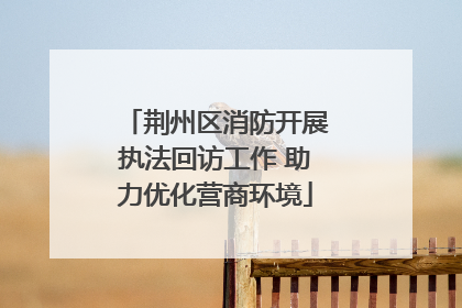 荆州区消防开展执法回访工作 助力优化营商环境