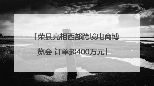 荣县亮相西部跨境电商博览会 订单超400万元
