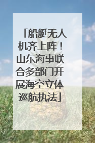 船艇无人机齐上阵！山东海事联合多部门开展海空立体巡航执法
