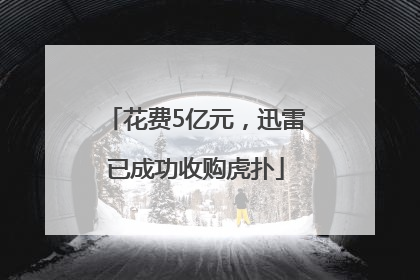 花费5亿元，迅雷已成功收购虎扑