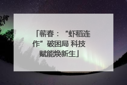 蕲春：“虾稻连作”破困局 科技赋能焕新生