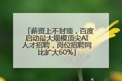 薪资上不封顶，百度启动最大规模顶尖AI人才招聘，岗位招聘同比扩大60%