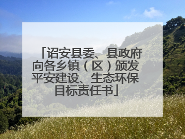 诏安县委、县政府向各乡镇（区）颁发平安建设、生态环保目标责任书
