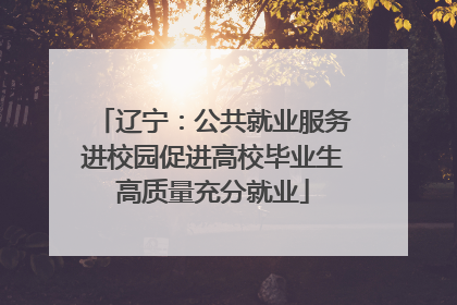 辽宁：公共就业服务进校园促进高校毕业生高质量充分就业