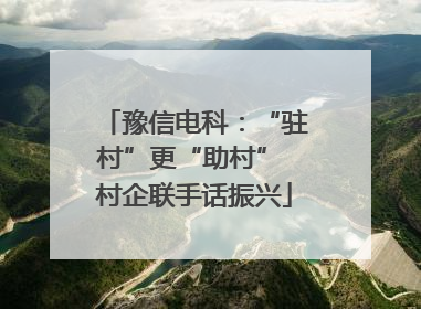 豫信电科：“驻村”更“助村” 村企联手话振兴