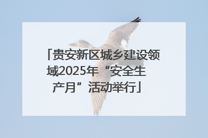 贵安新区城乡建设领域2025年“安全生产月”活动举行