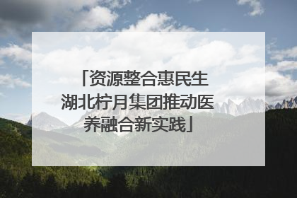 资源整合惠民生 湖北柠月集团推动医养融合新实践