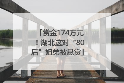 赏金174万元！湖北这对“80后”姐弟被悬赏
