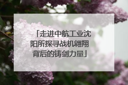 走进中航工业沈阳所探寻战机翱翔背后的铸剑力量