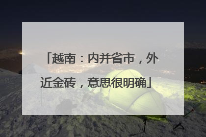 越南：内并省市，外近金砖，意思很明确