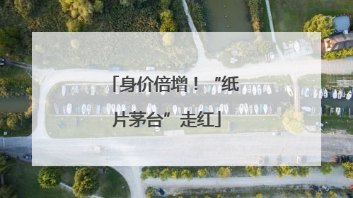 身价倍增！“纸片茅台”走红