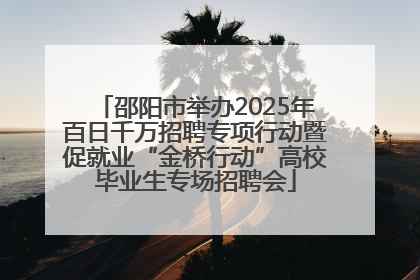 邵阳市举办2025年百日千万招聘专项行动暨促就业“金桥行动”高校毕业生专场招聘会