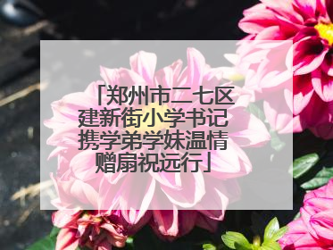 郑州市二七区建新街小学书记携学弟学妹温情赠扇祝远行