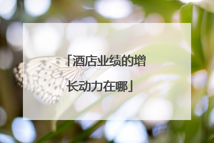 酒店业绩的增长动力在哪