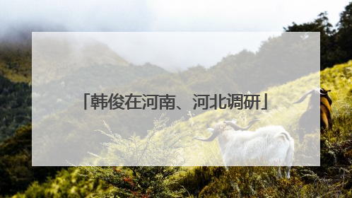 韩俊在河南、河北调研