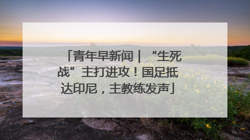 青年早新闻｜“生死战”主打进攻！国足抵达印尼，主教练发声