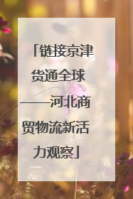 链接京津 货通全球——河北商贸物流新活力观察