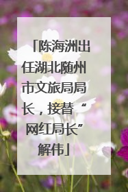 陈海洲出任湖北随州市文旅局局长，接替“网红局长”解伟