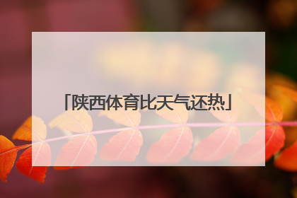 陕西体育比天气还热