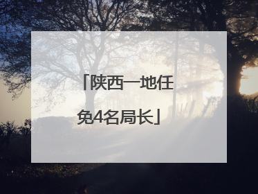陕西一地任免4名局长