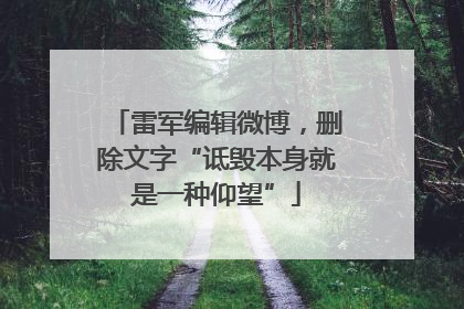 雷军编辑微博，删除文字“诋毁本身就是一种仰望”