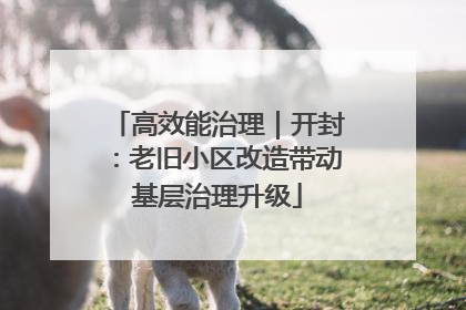 高效能治理｜开封：老旧小区改造带动基层治理升级