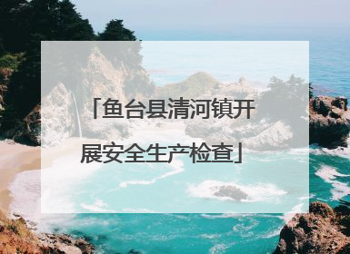 鱼台县清河镇开展安全生产检查