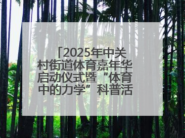 2025年中关村街道体育嘉年华启动仪式暨“体育中的力学”科普活动举行